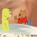 Winnie-the-Pooh (folia + ręcznie malowane tło)
